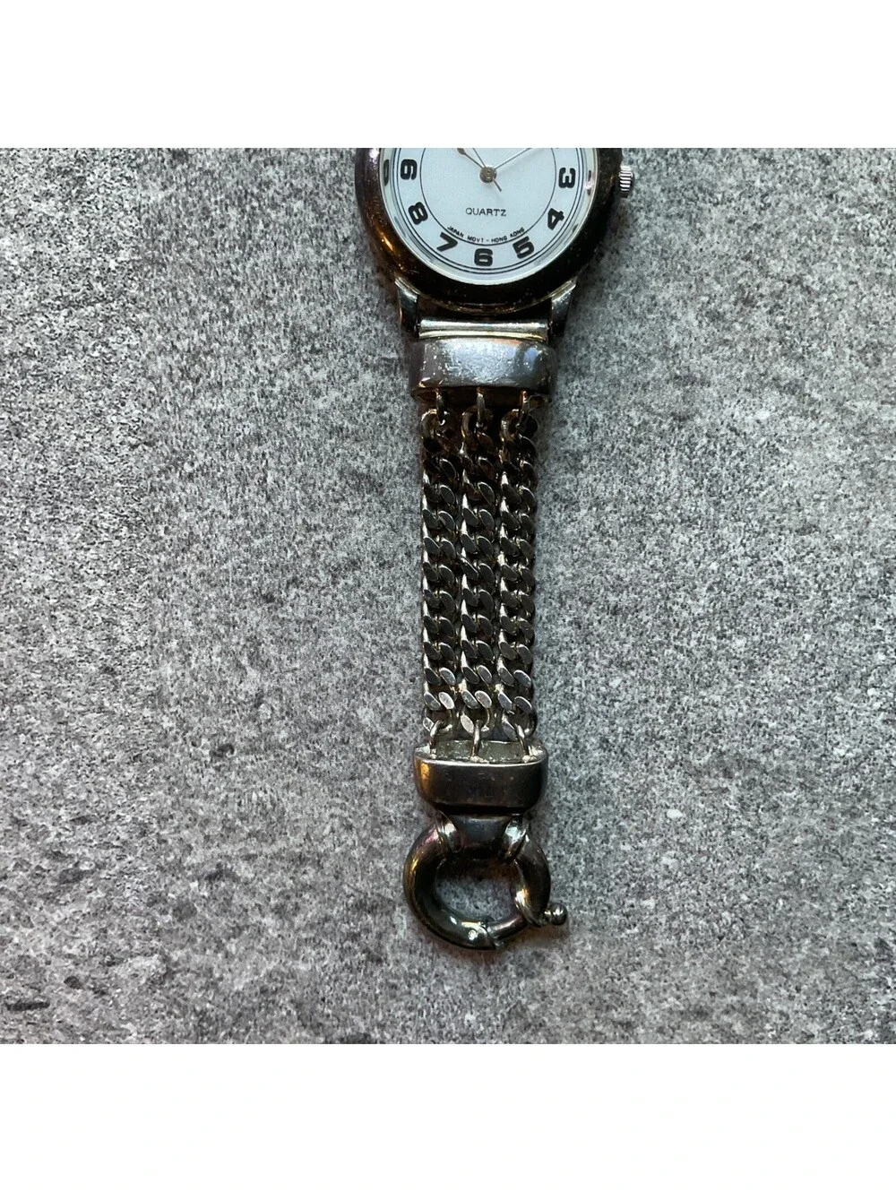 Vintage Sheffield Womens Watch 31mm Silver Plated Case & Band White Dial A21